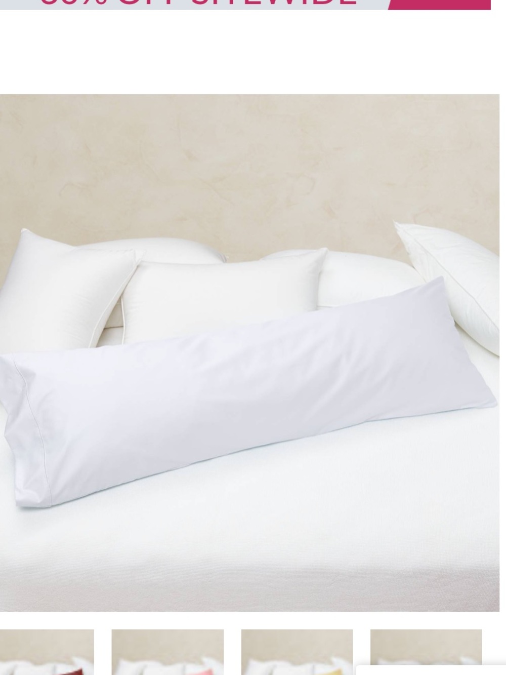Cuddledown White 400TC SATEEN Cuddler Pillowcase NWT